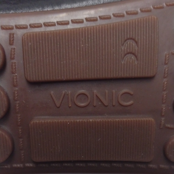 Vionic Black Leather Loafers with Perforated Design - Picture 3 of 12